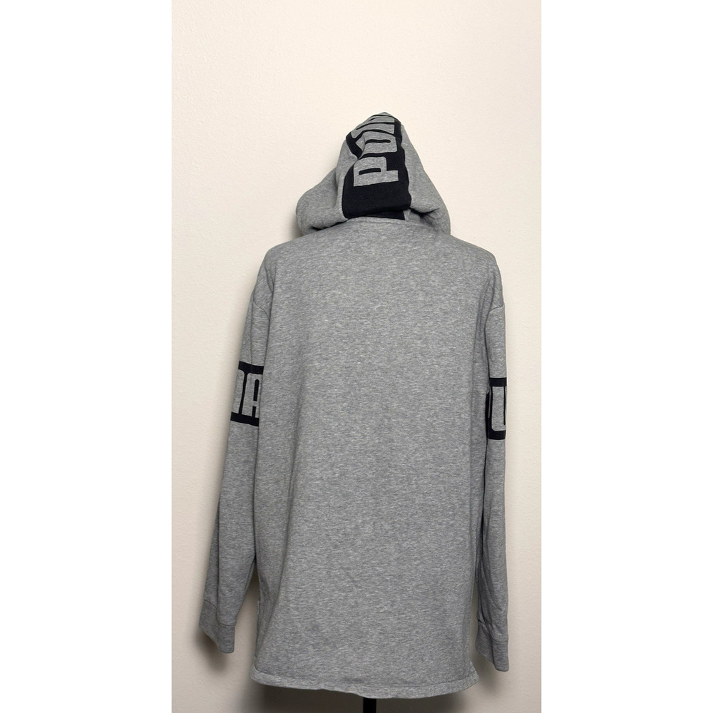 Puma Gray Signature Zip Front Hoodie Hooded Jacket Sweatshirt Men's M - Picture 9 of 16